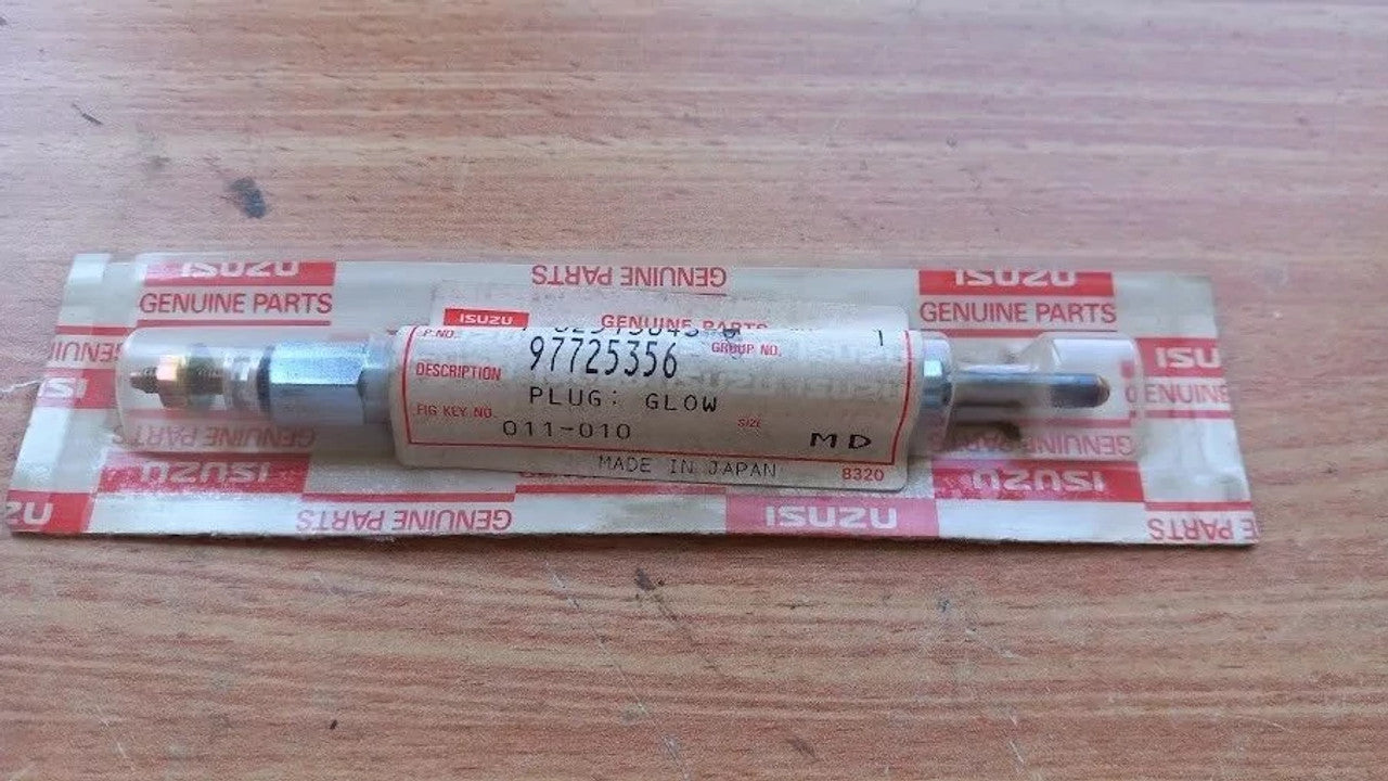 Glow Plug fits Isuzu Truck FSS Bus LT 4BD1 6BD1 20.5V Genuine 1825130431 View Rear