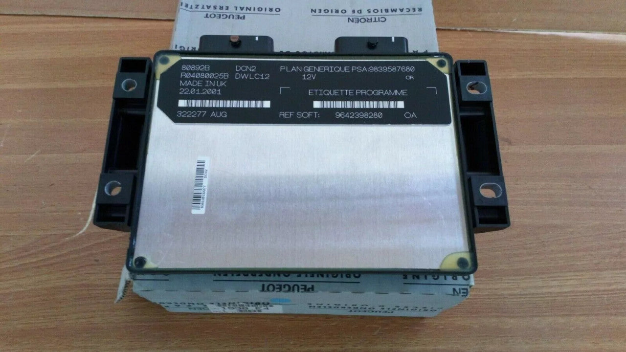 ECU Engine Control Unit fits Peugeot Partner Citroen Berlingo 1.9 1938E4 Genuine View Front