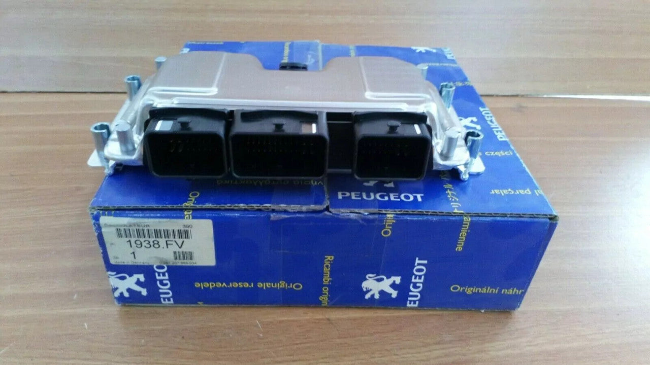 ECU Engine Control Unit fits Peugeot 307 1938FV 9648024580 0261207683 Genuine View Rear