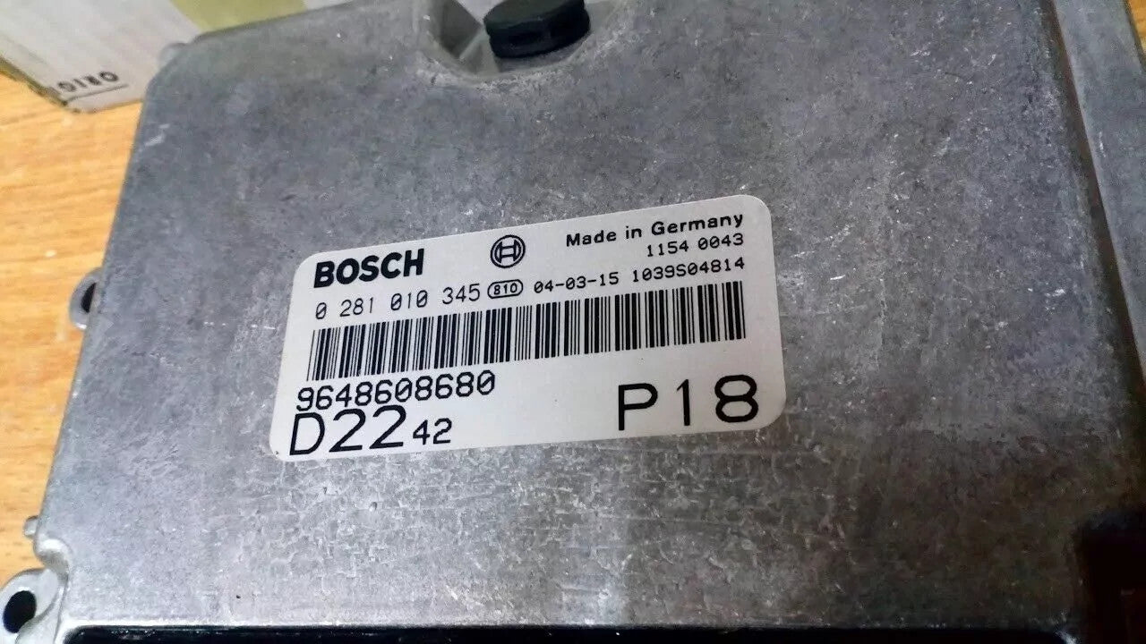 ECU fits Peugeot Boxer 2 Citroen Relay Jumper 2 Fiat 0281010345 Genuine 1939C7 View Rear