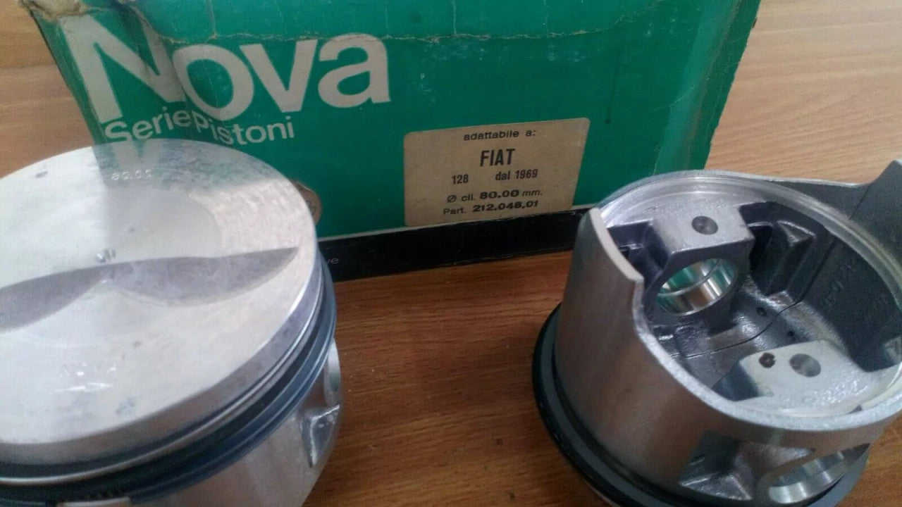 4x Pistons fits Fiat 128 3P Ritmo 60 Uno 55 80mm Bore STD 212.048.01 View Rear