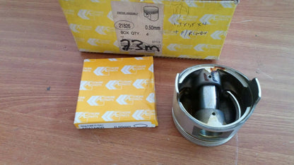 4x Pistons fits Mazda 808 1300 818 E1300 TC engine 83.50mm Bore Oversize 21826/50 View Rear