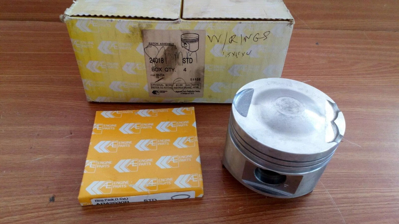 4x Pistons fits Mazda 626 Capella F6 engine 81mm Bore STD 24018/STD View Front