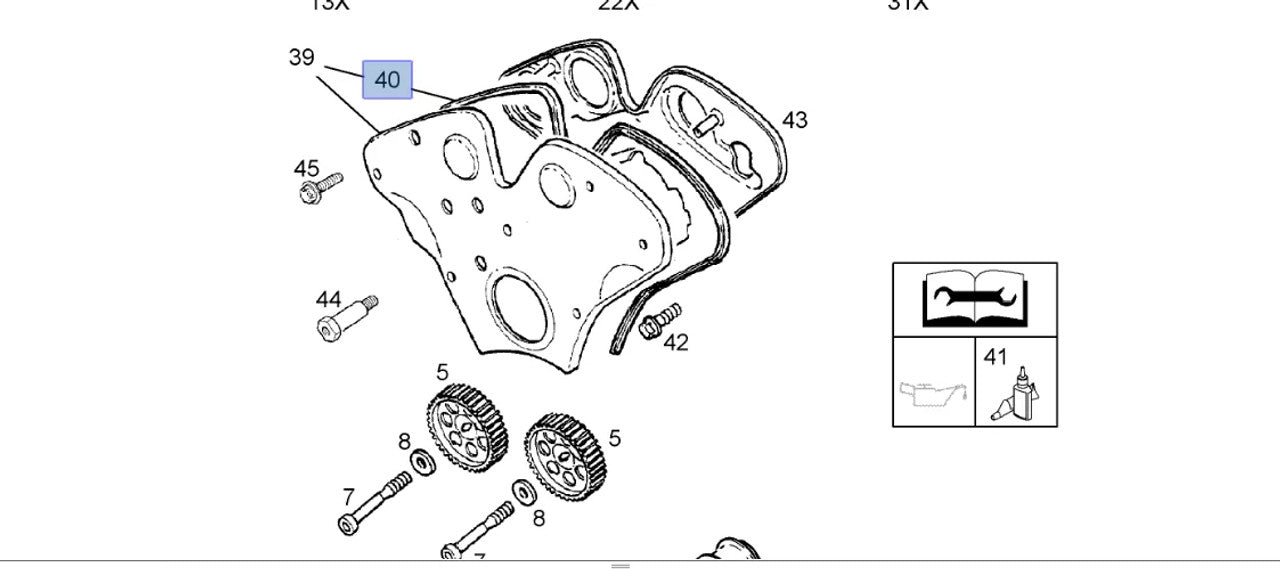 Gasket Timing Cover fits Opel Vauxhall X25XE Y26SE X30XE Y32SE 24416763 Genuine View Left