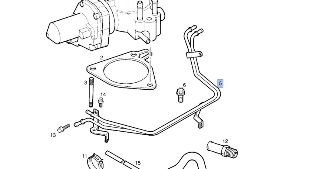 Pre Heating Throttle Valve Pipes fits Opel Vauxhall Vectra B Y26SE Genuine 24419135 View Upper