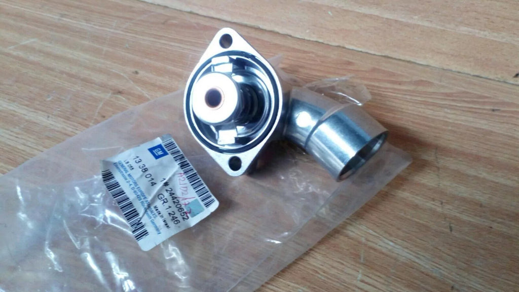 Thermostat fits Opel Vauxhall Saab X25XE Y26SE X30XE Y32SE 24420652 Genuine View Left