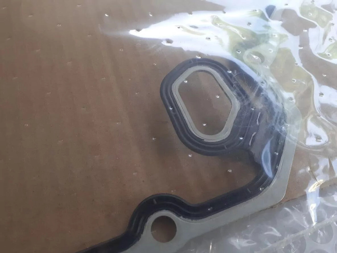 Oil Pump Gasket to Block fits Opel Vauxhall Saab 24435052 Genuine View Rear