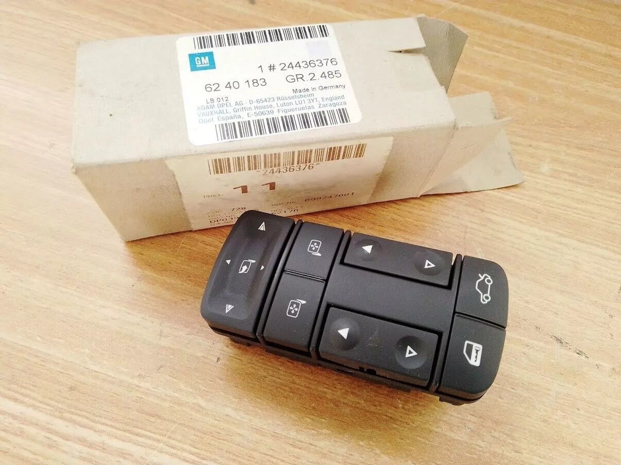 Windows Switch fits Opel Vauxhall Vectra C Signum 24436376 Genuine View Front