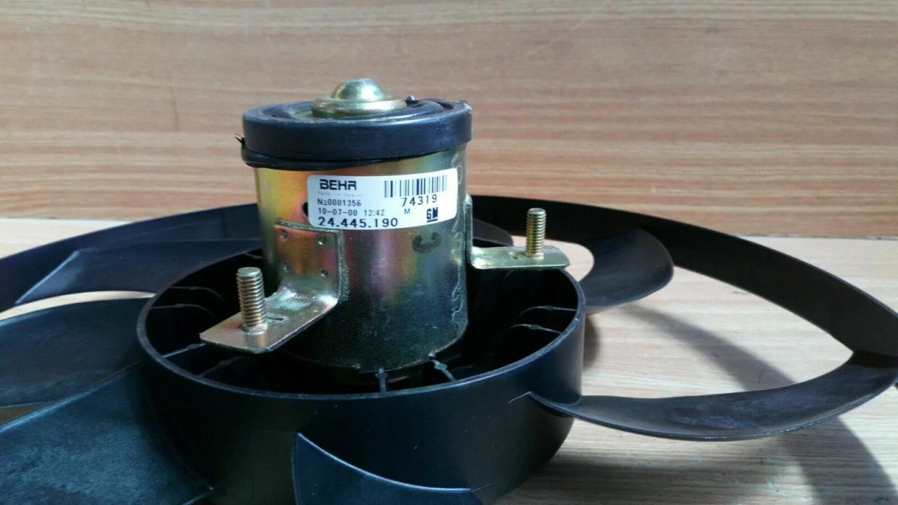 Cooling Fan & Motor fits Opel Vauxhall Corsa C Z12XE/P 24445190 Genuine View Rear
