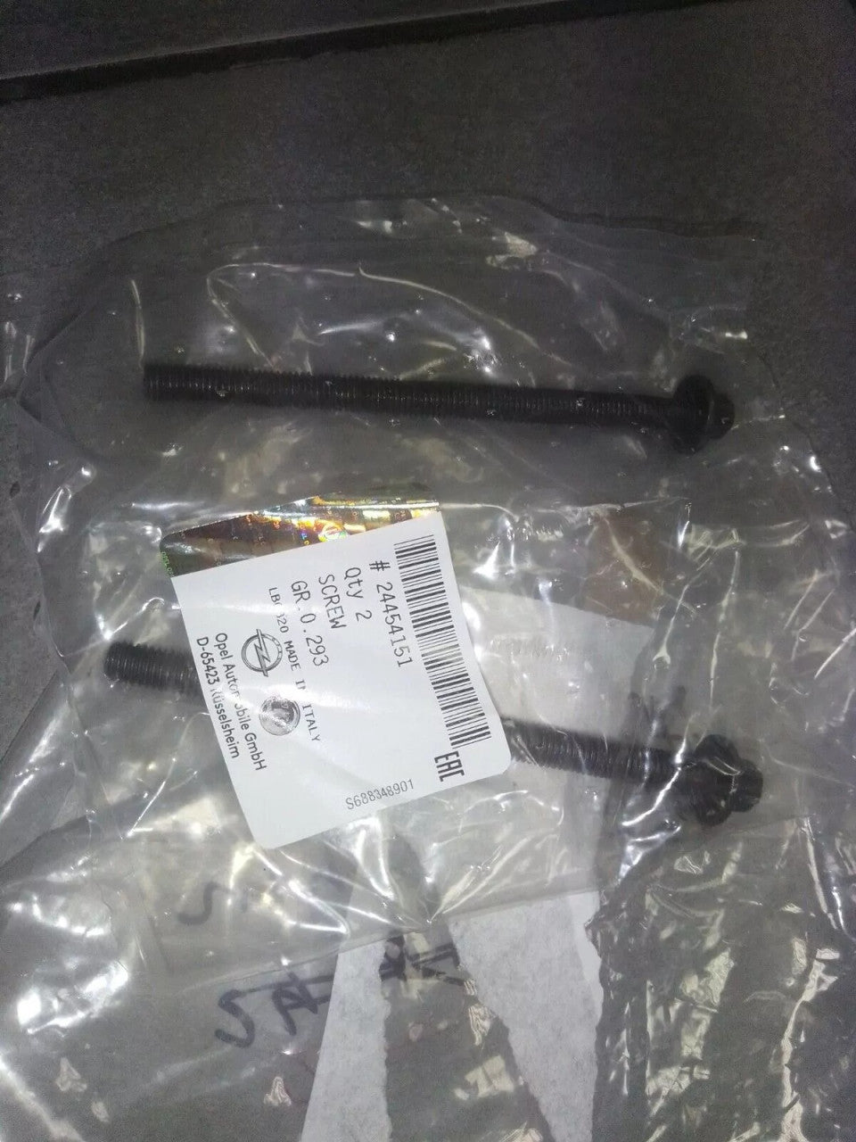 12x Cylinder Head Bolts fits Opel Vauxhall Z10 X10 Z12 X12 Z14 24454151 Genuine View Front