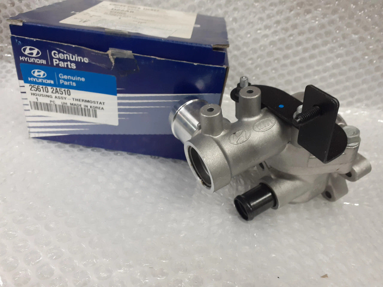 256102A510 Thermostat Housing fits Hyundai Kia 256102A510 Genuine View Rear