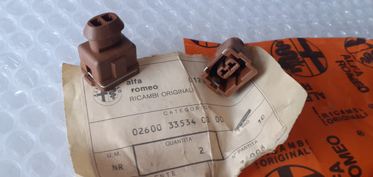 2x Socket Contact fits Fiat Coupe Alfa Romeo 145 164 33 75 Spider 12325188 Genuine View Front