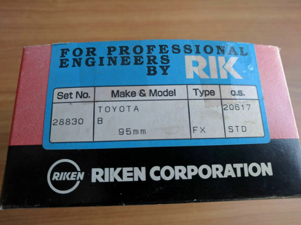 Piston Rings Set fits Toyota Dyna Toyoace B Engine 3.0D 95mm 4 rings per piston 28830/STD View Front