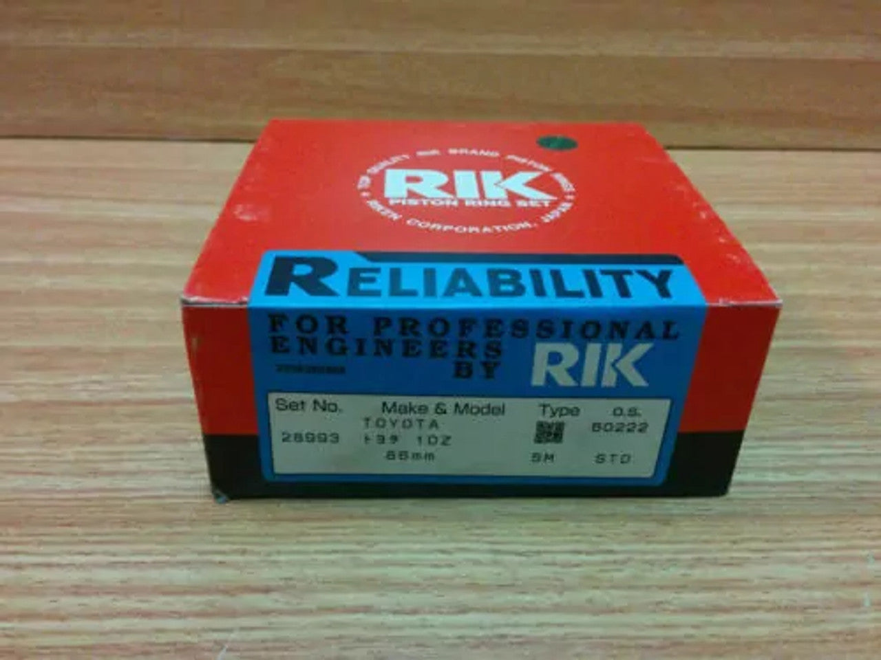 Piston Rings Set fits Toyota 1DZ Forklift 3CT 2.2 Diesel Camry Estima 86mm Bore 28993/STD View Front