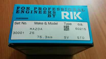 Piston Rings Set fits Mazda 323 1.5 16V DOHC Engine Z5 Z5-DE 75.3mm Bore 30001/STD View Front