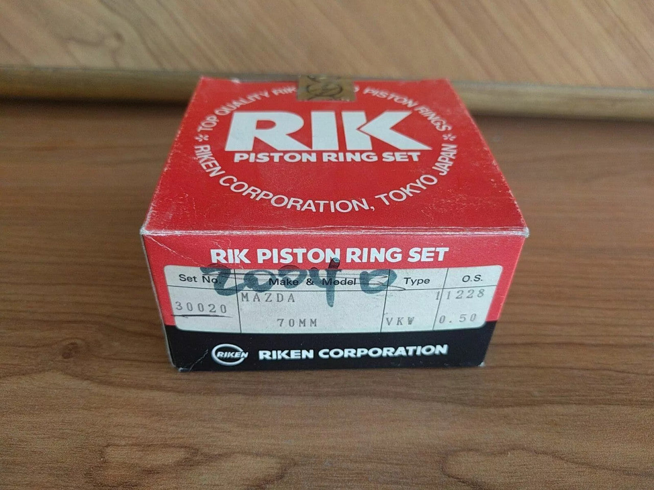 Piston Rings Set fits Mazda 323 Truck 1100cc E1 Engine 70mm Bore + 0.50mm 30020/50 View Front