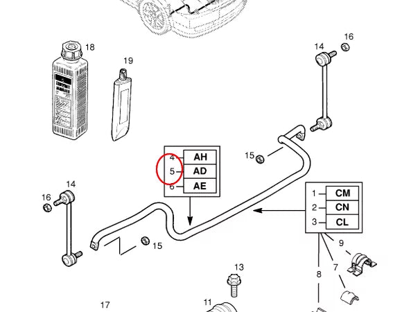 Sway Bar Stabilizer Front fits Opel Vauxhall Vectra C 24.2mm 24421799 Genuine