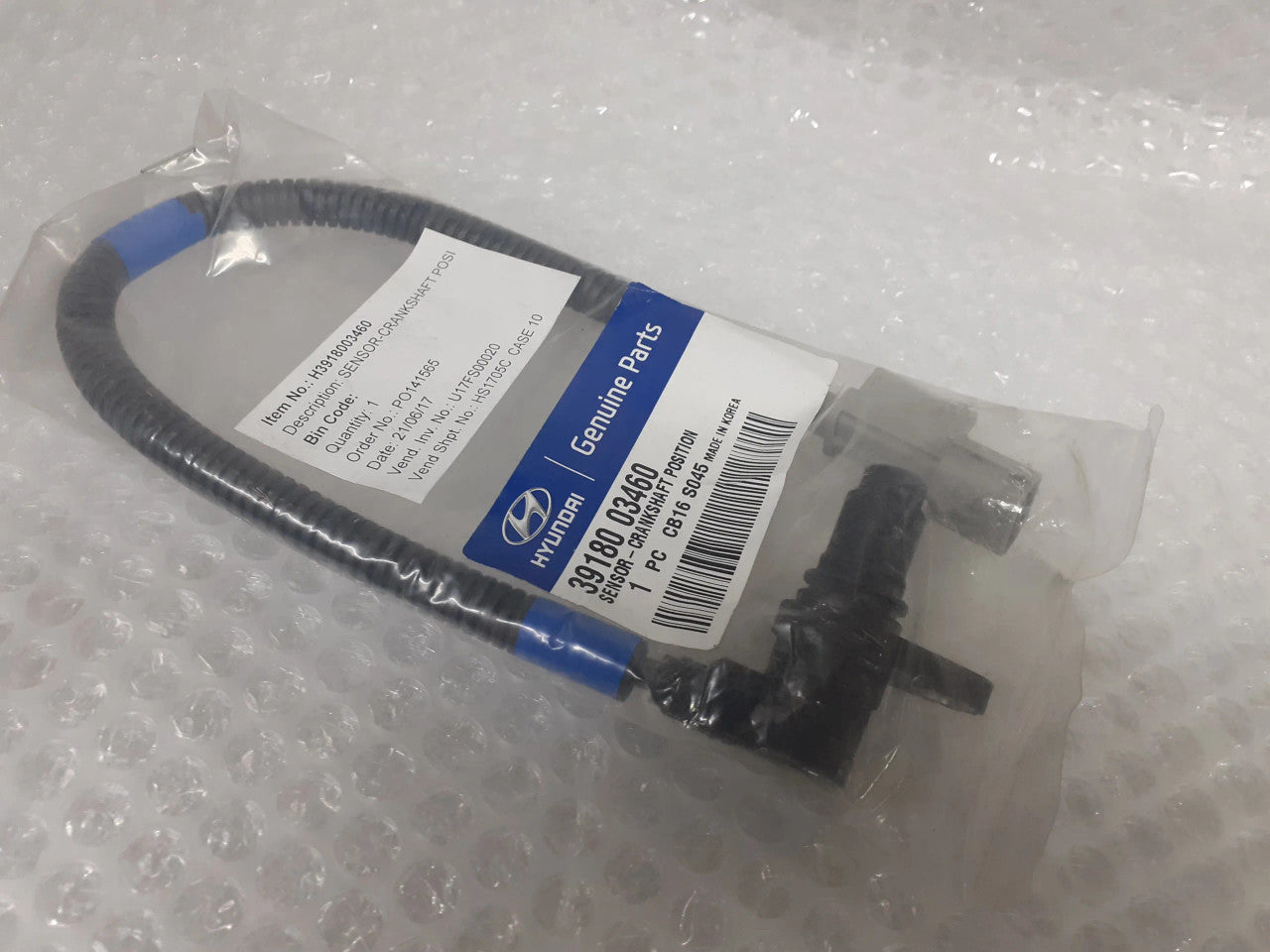 3918003460 Crankshaft Position Sensor fits Hyundai Kia 39180-03460 Genuine View Front