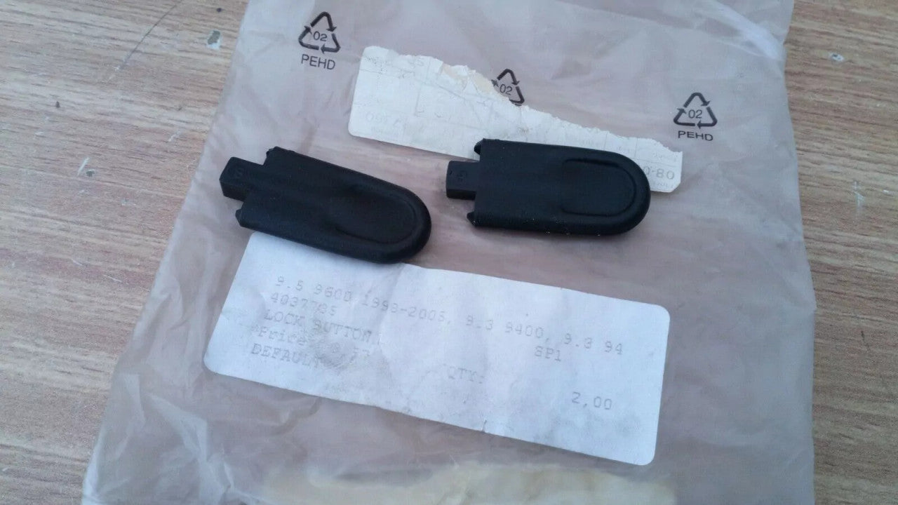 2x Door Lock Knob Button fits Saab 900 9-3 9400 9000 4037735 Genuine View Front