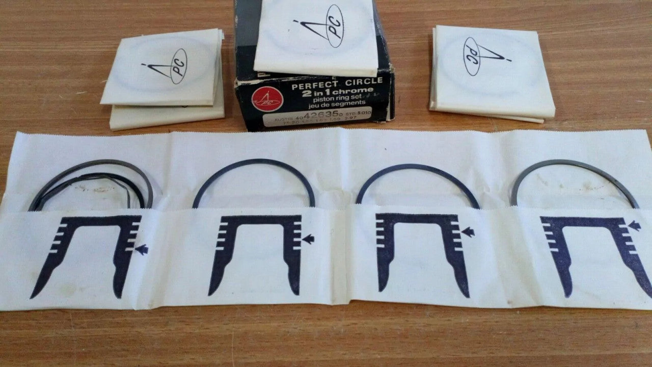 Piston Rings Set fits Austin Allegro Morris 4 Rings per-piston 1500 76.2mm Bore 40426350 View Front