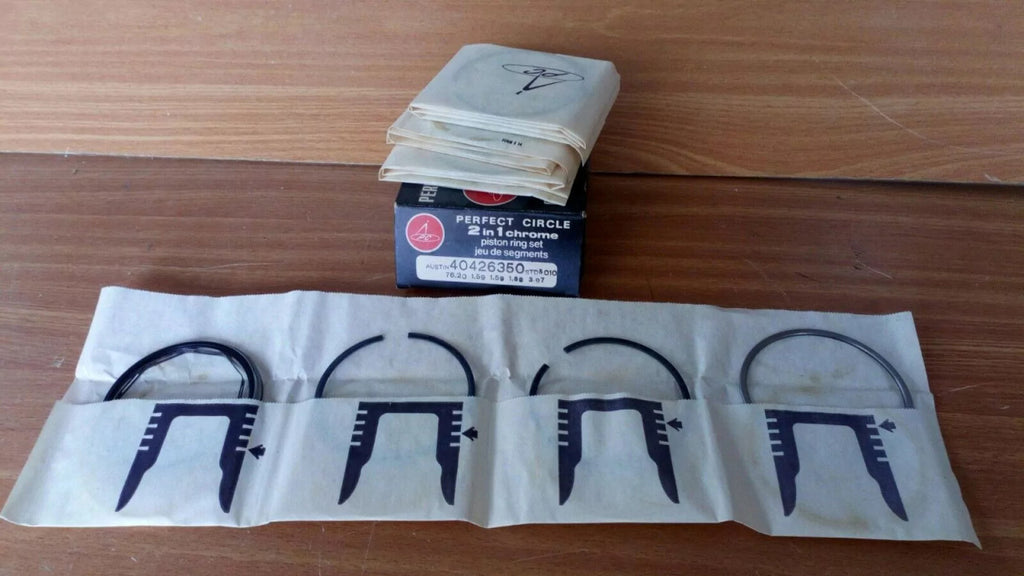 Piston Rings Set fits Austin Allegro Morris 4 Rings per-piston 1500 76.2mm Bore 40426350 View Right