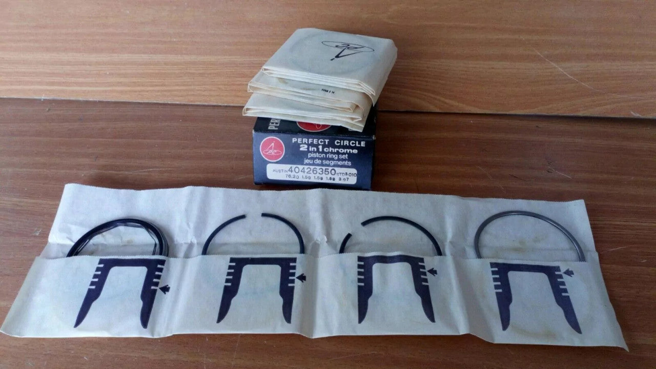 Piston Rings Set fits Austin Allegro Morris 4 Rings per-piston 1500 76.2mm Bore 40426350 View Right