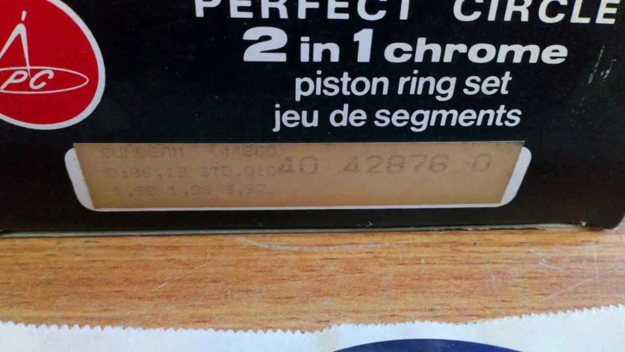 Piston Rings Set fits Sunbeam Hillman Avenger 1498cc 86.12mm Bore STD 40428760 View Rear