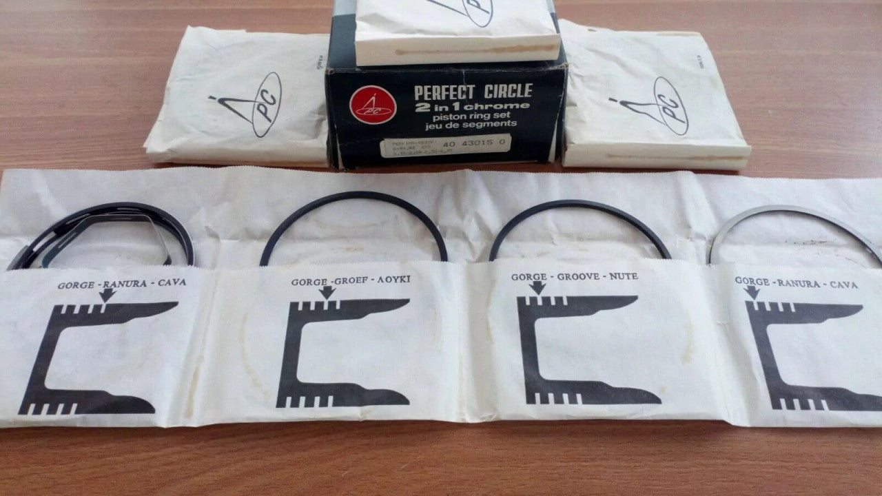 Piston Rings Set fits Perkins A4-212 3473cc 98.48mm Bore STD 40430150 View Front