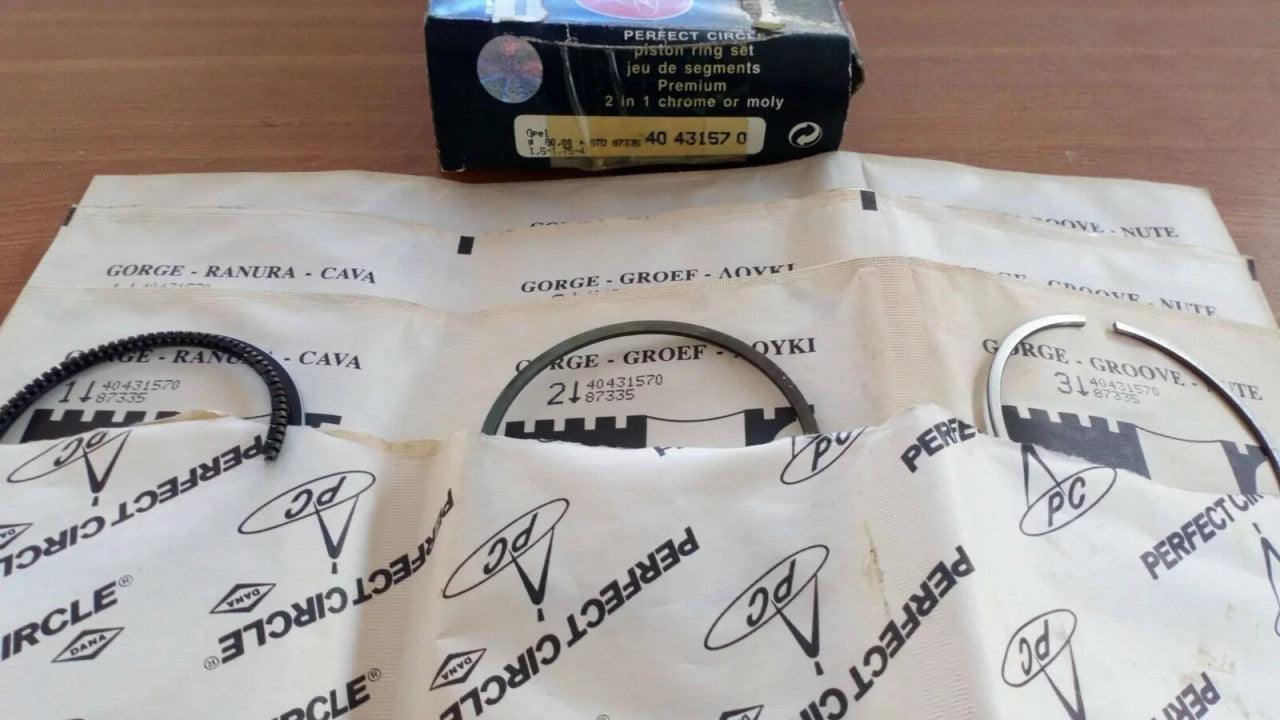 Piston Rings Set fits Opel Vauxhall Ascona Kadett 16N 16S 80mm Bore STD 40431570 View Front