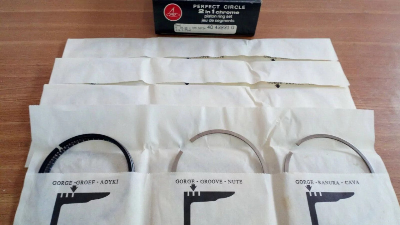 Piston Rings Set fits Opel Manta B Rekord E Ascona 84.80mm Bore STD 40432310 View Front