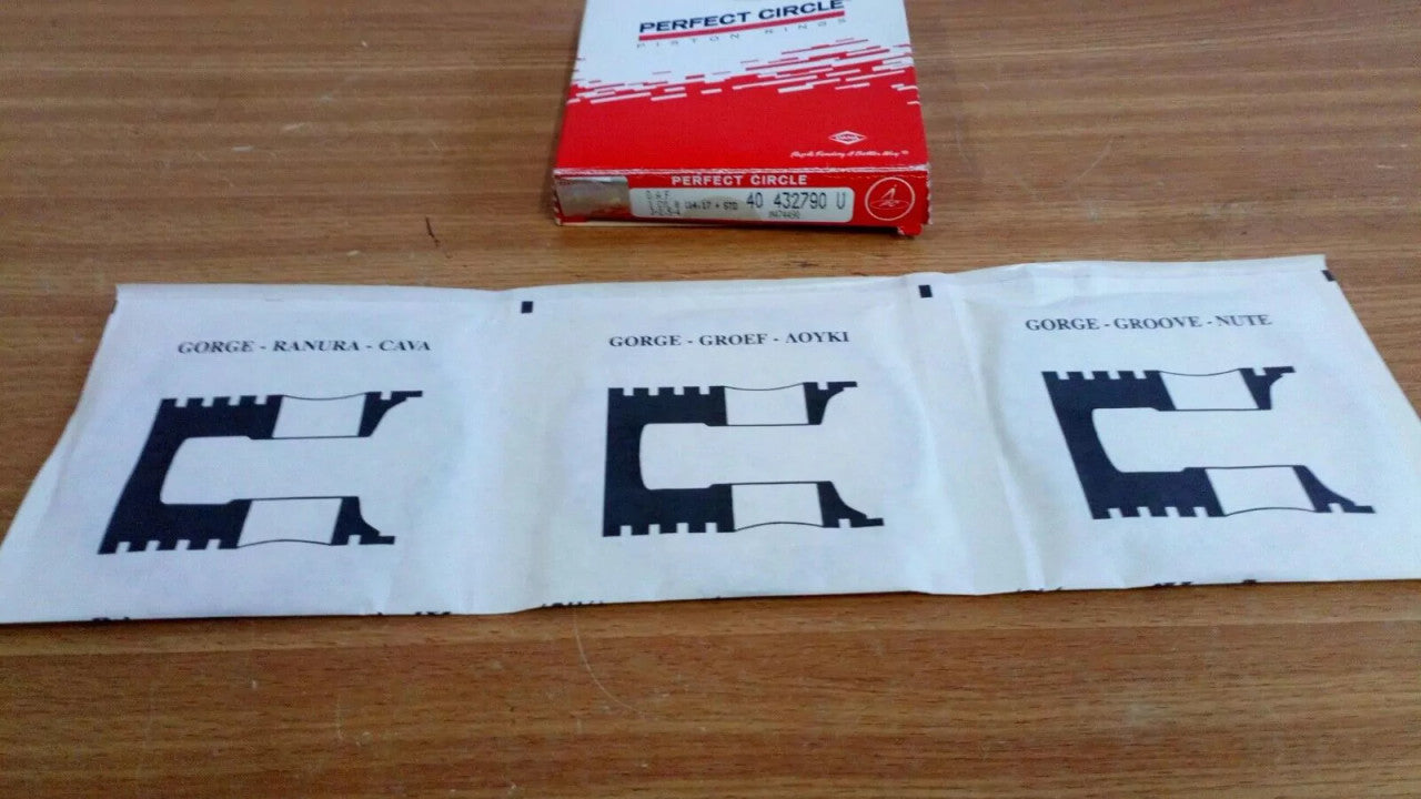 1 Cylinder Piston Rings Set fits DAF DNT DNS 6.2 104.17mm Bore STD 40432790U View Front