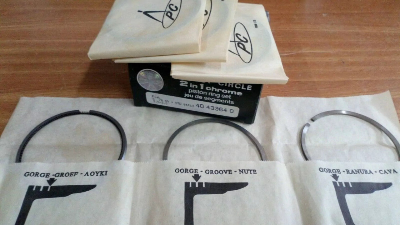 Piston Rings Set fits Fiat Uno Diesel 78mm Bore STD 40433640 View Front