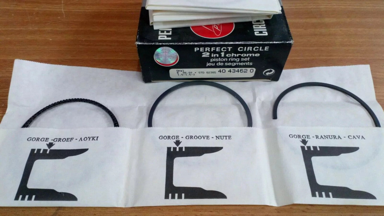 Piston Rings Set fits Opel Vauxhall Calibra Astra F Kadett GSi X20 X22 86mm Bore 40434620 View Front