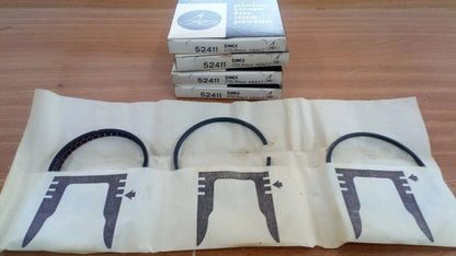 Piston Rings Set fits Simca Aronde Elysee 1300 1301 74mm Bore STD 40524110 View Front