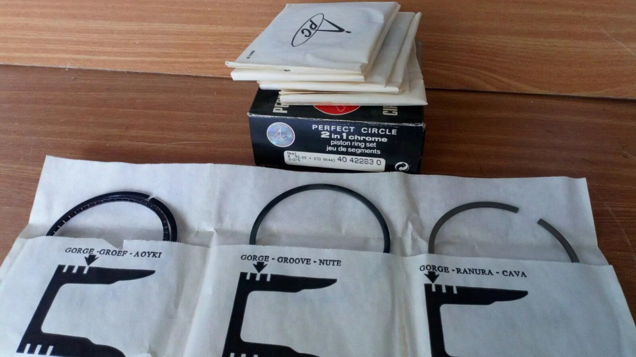 Piston Rings Set fits Opel Rekord Manta Blitz Ascona Kadett 19S 93mm Bore STD 40968 View Front