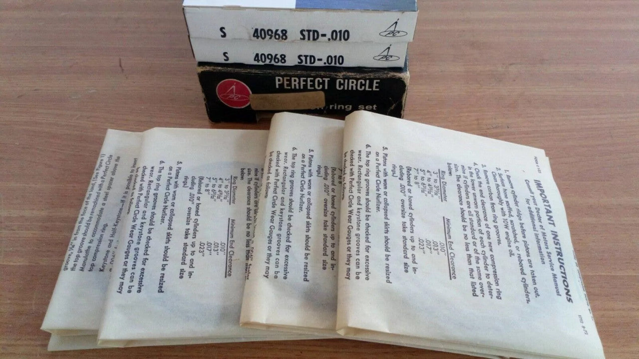 Piston Rings Set fits Opel Rekord Manta Blitz Ascona Kadett 19S 93mm Bore STD 40968 View Rear