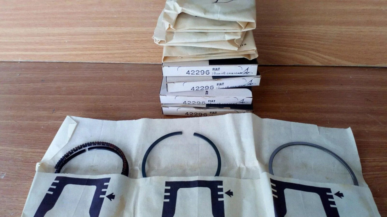 Piston Rings Set fits Fiat 124 73mm +40 Oversize 42296/040 View Front