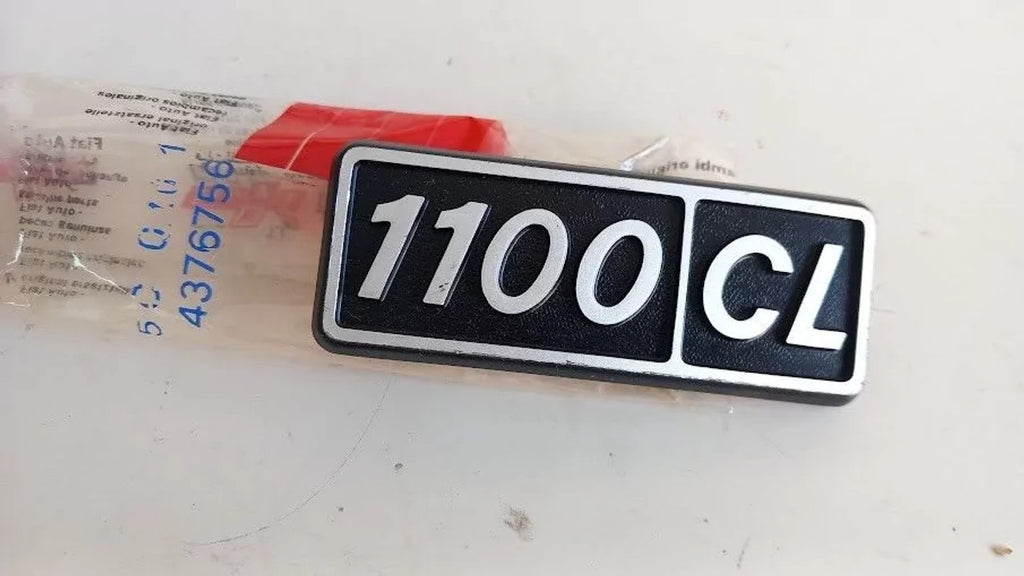 Metal Emblem 1100 CL fits Fiat 128 4376756 Genuine View Front