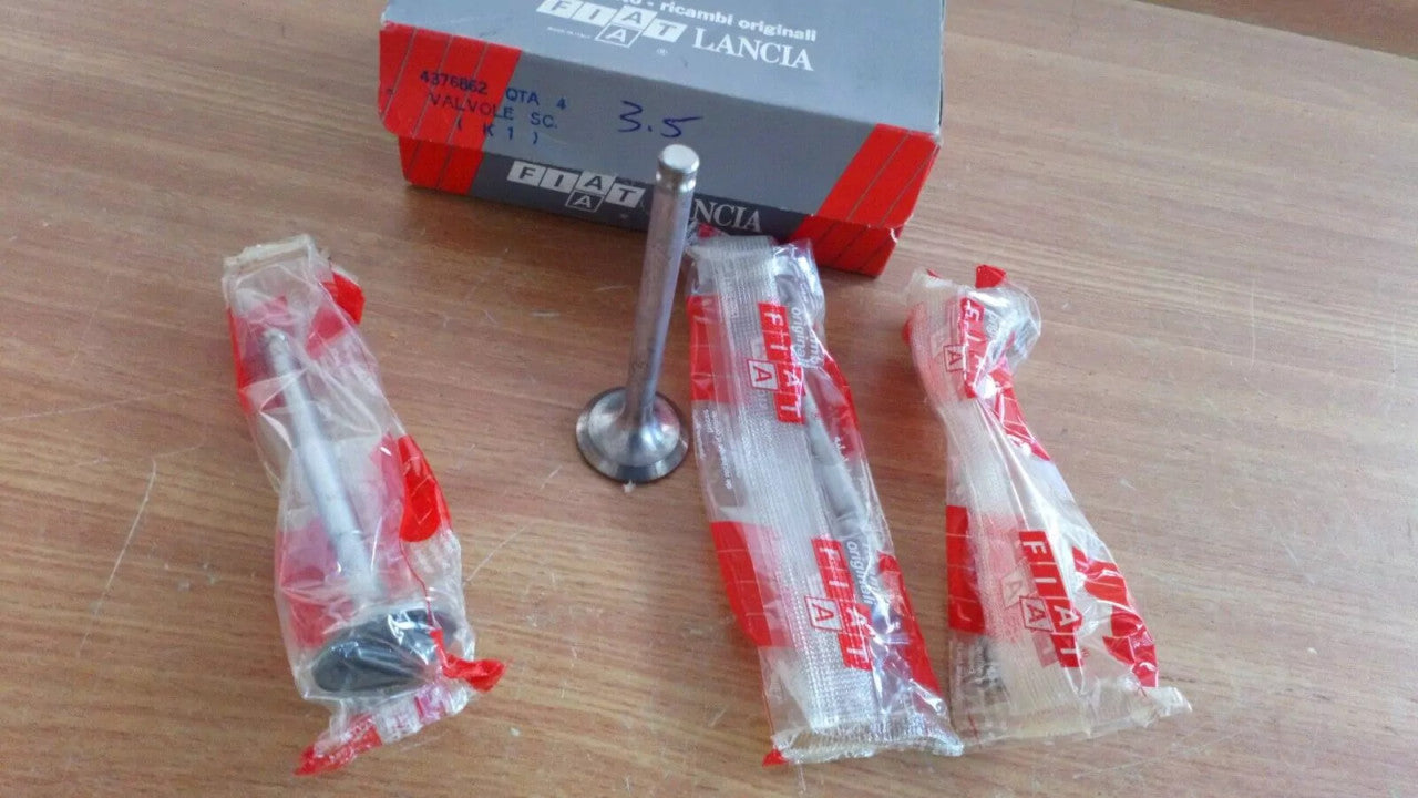 4x Exhaust Valves fits Fiat 124 4376862 Genuine View Front