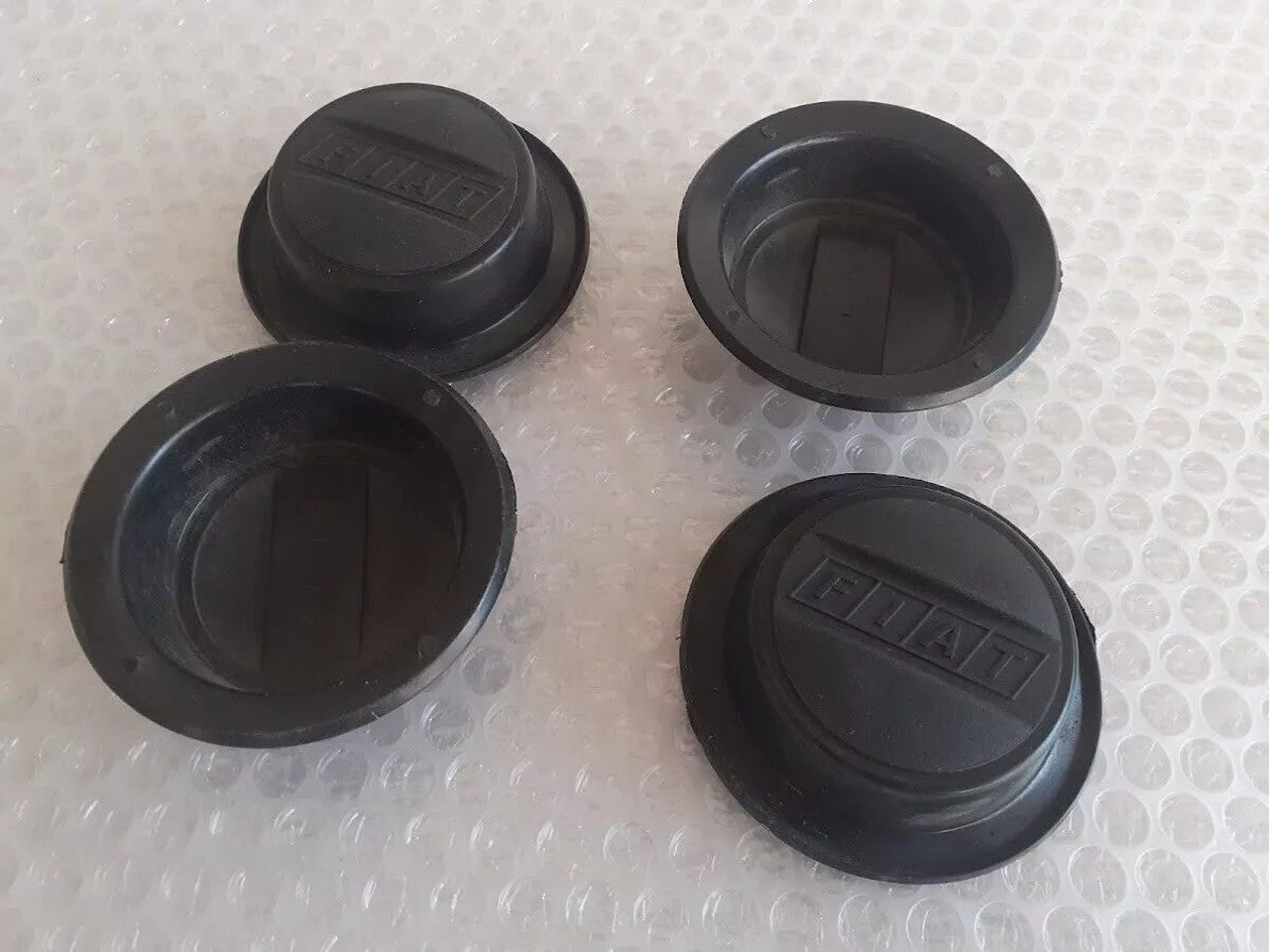 4x Wheel Hub Cap fits Fiat Panda 900 4378335 Genuine View Front