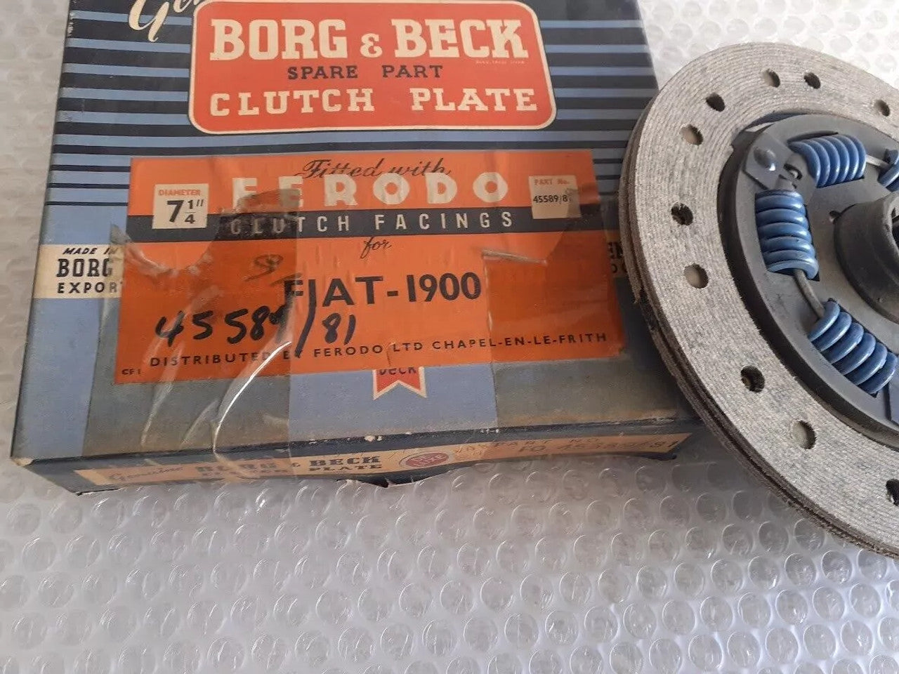 Clutch Disc Plate fits Fiat 1900 45589/81 View Rear