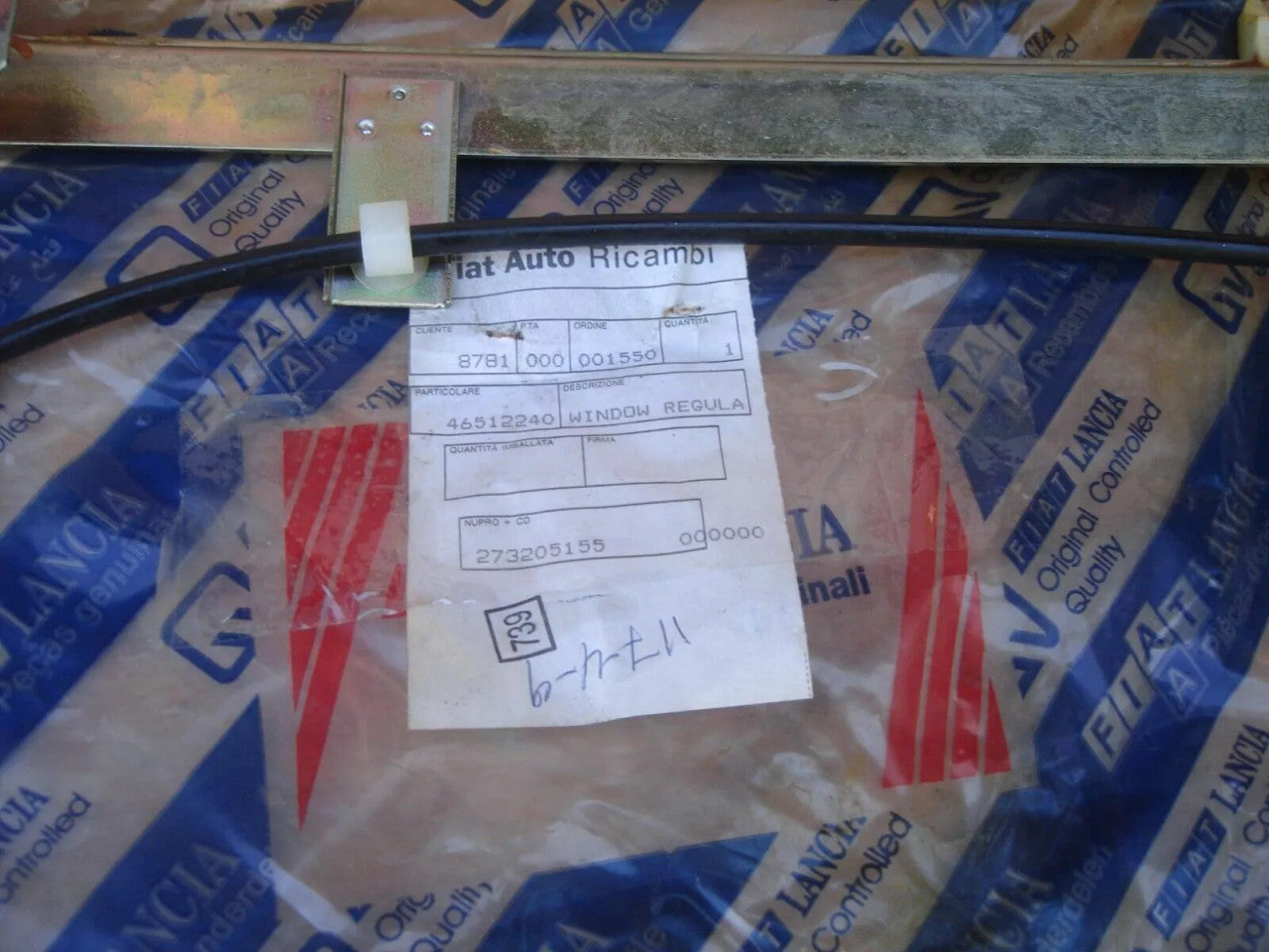 Window Regulator Front Right fits Fiat Seicento 46512240 Genuine View Right