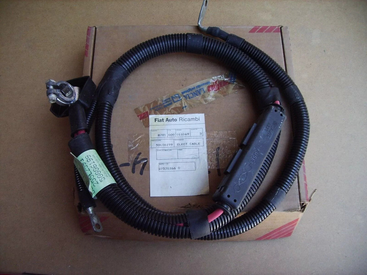 Battery Cable fits Fiat Fiorino Elba 50006199 Genuine View Right