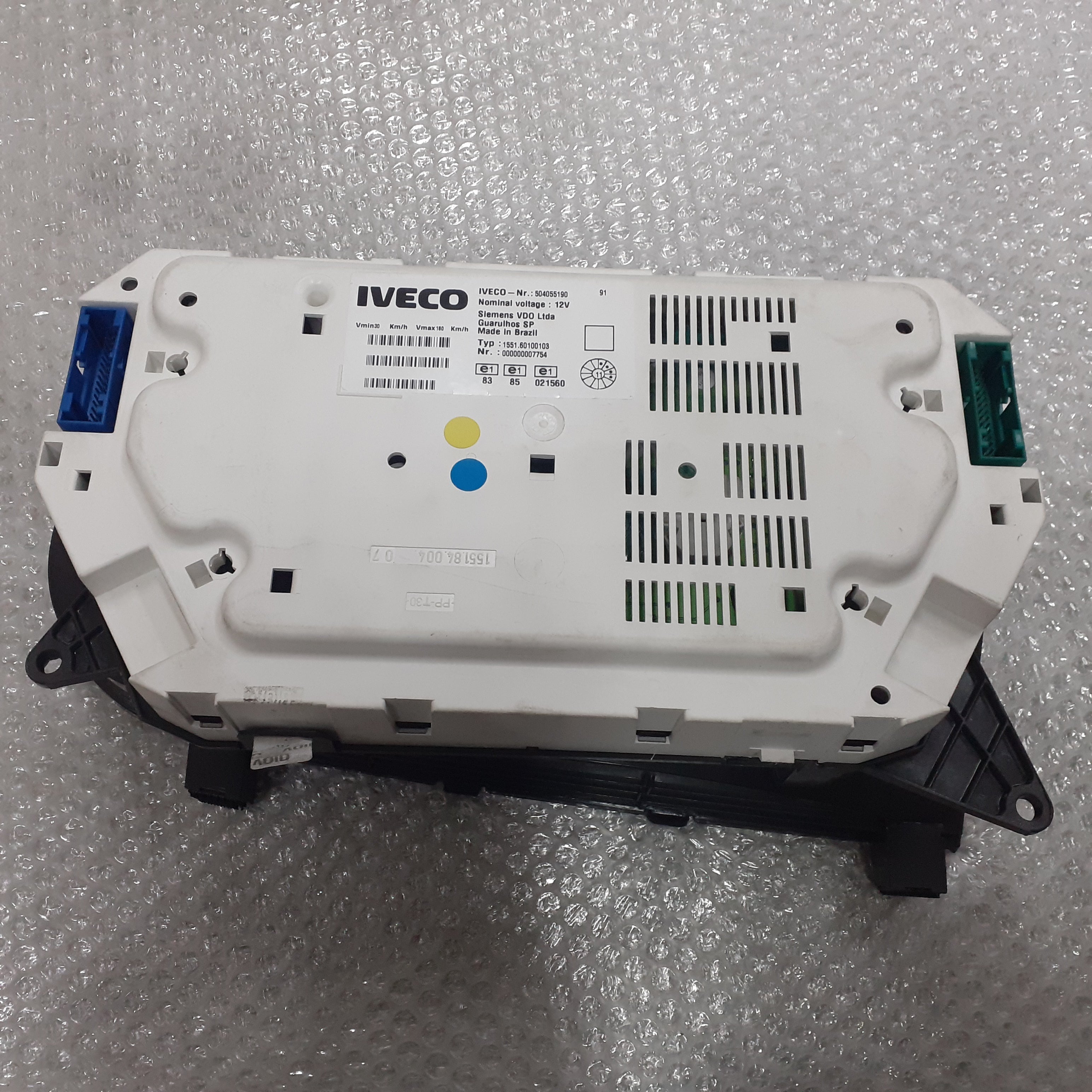 Speedometer Instrument Cluster KM/H fits Iveco Daily 504055190 Genuine View Rear