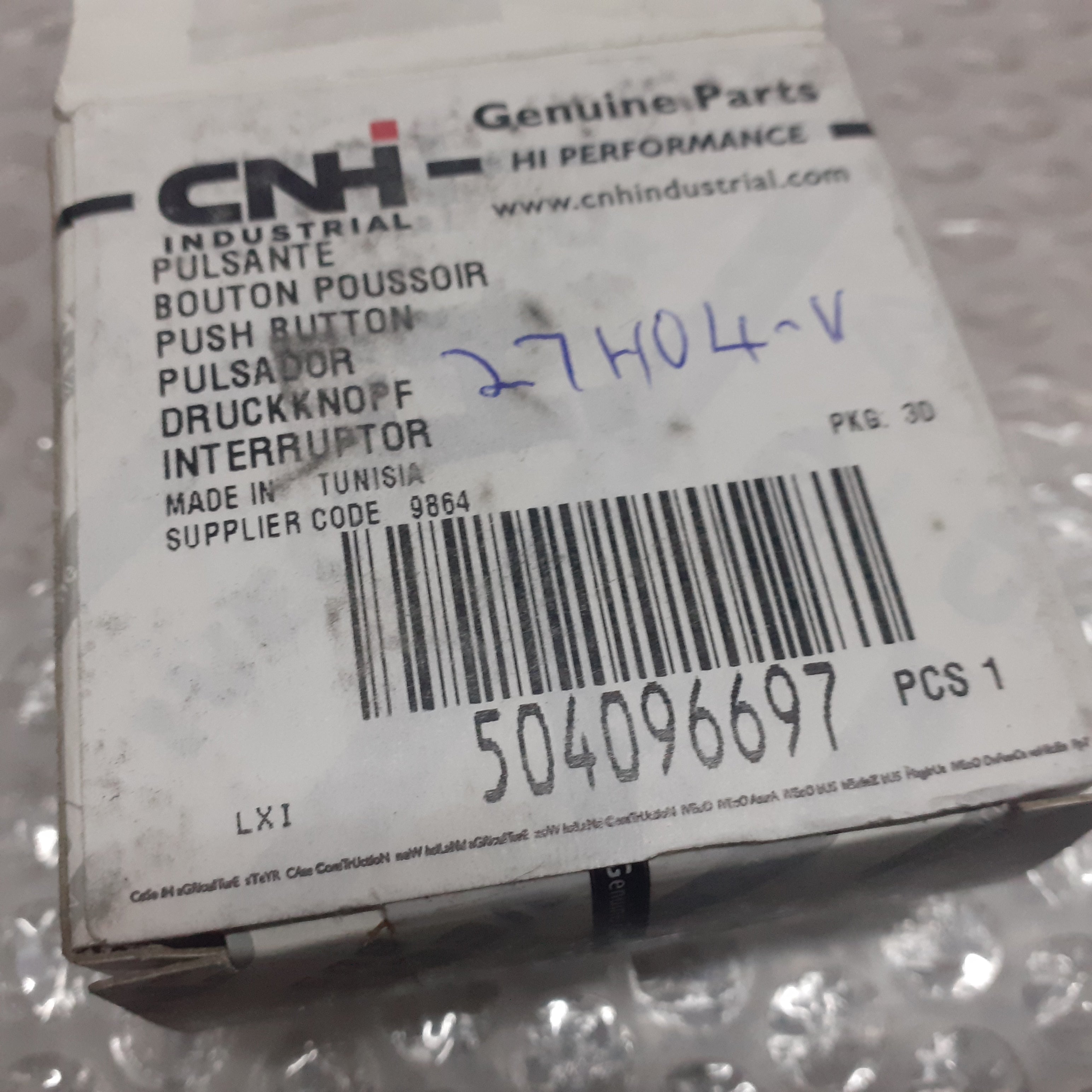 Front Fog Light Switch fits Iveco Stralis 504096697 Genuine View Box