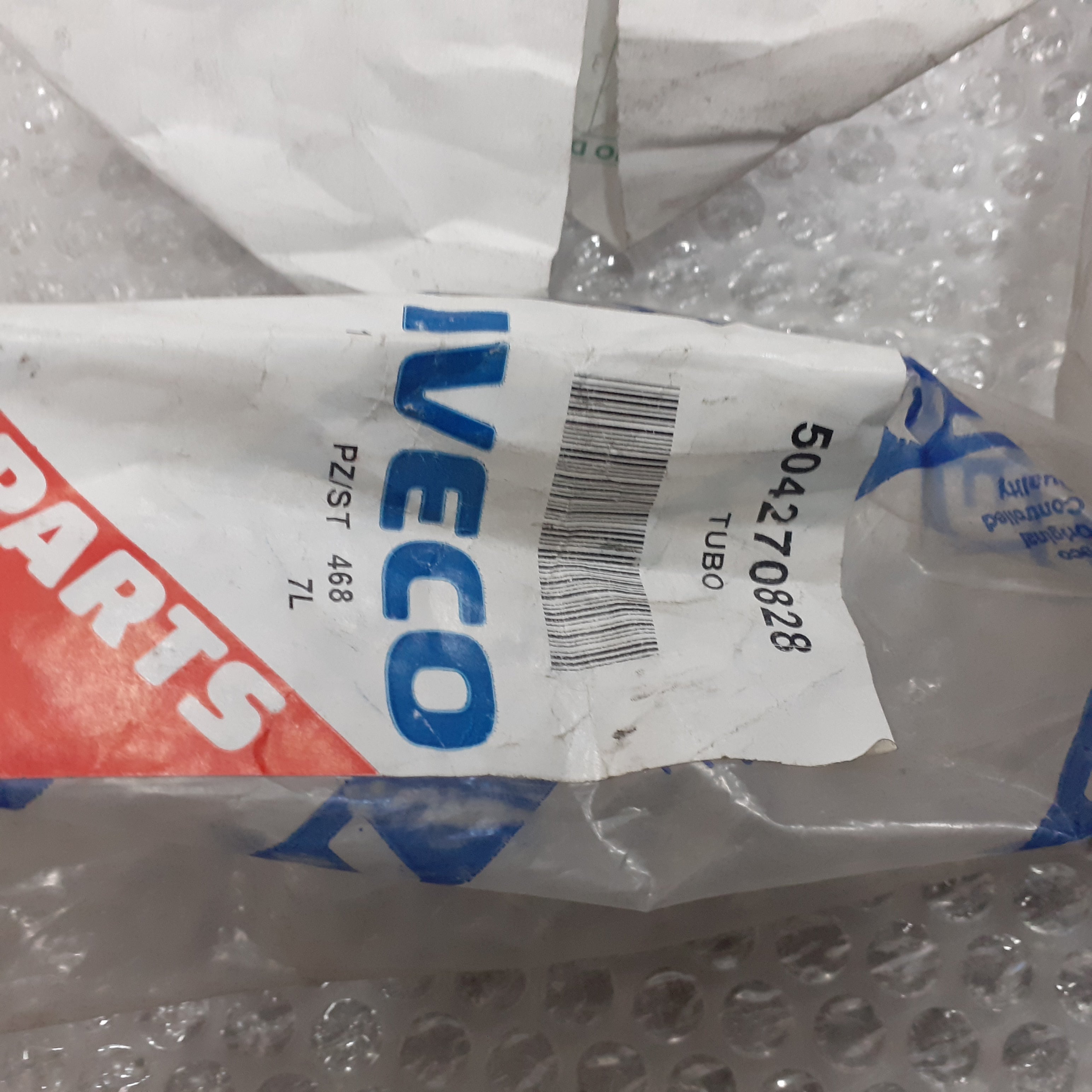 Metal Tube Pipe fits Iveco Eurocargo 504270828 Genuine View Box