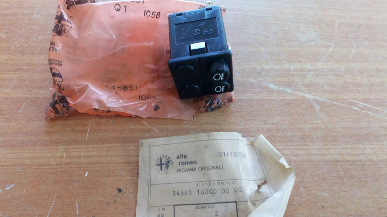 Fog Lights Switch fits Alfa Romeo 33 545851 Genuine View Front