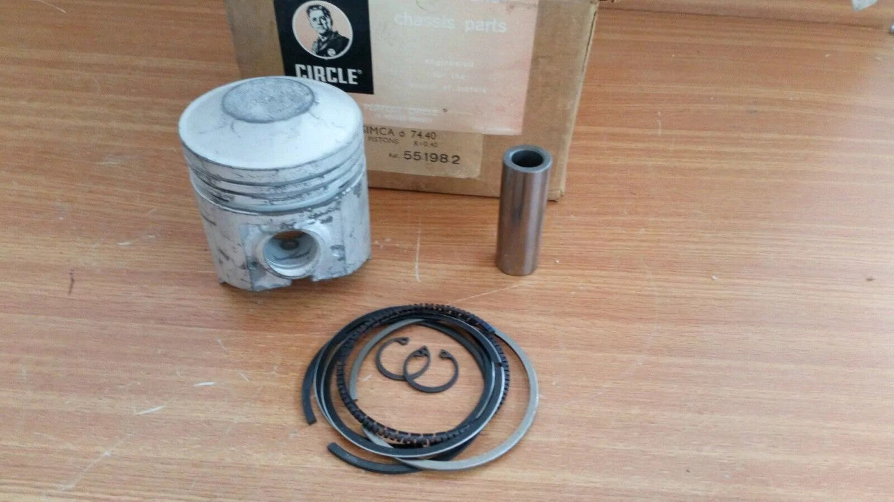 4x Pistons fits Simca 1301 345S/2L 2 1290cc 74.40mm Oversize 551982 View Front