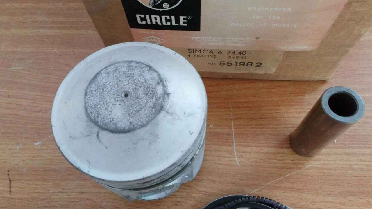 4x Pistons fits Simca 1301 345S/2L 2 1290cc 74.40mm Oversize 551982 View Rear