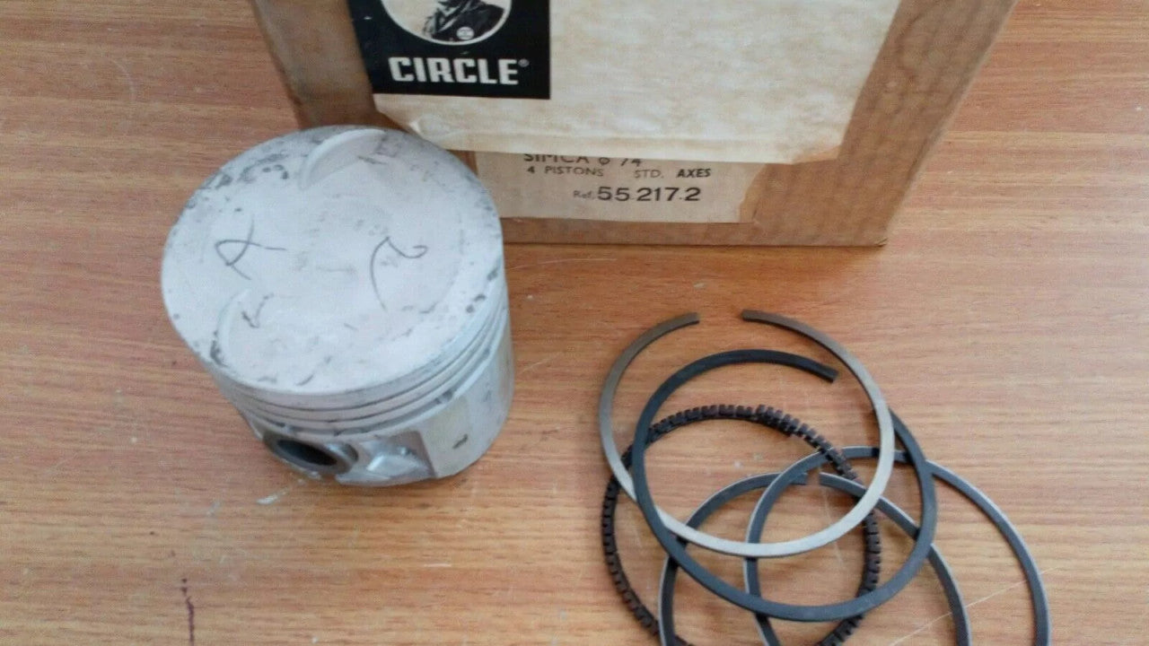 4x Pistons fits Talbot 7CV 1204cc 353 354 1100 Special 74mm STD 552172/STD View Rear